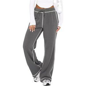 Wide Leg Sweatpants Women High Waisted Joggers Lounge Pants Soft Fleece